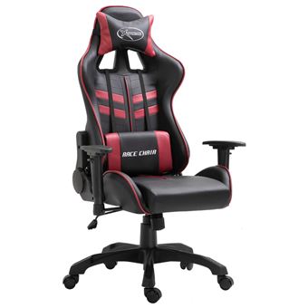Cadeira de Gaming vidaXL PU Vermelho Tinto - 1