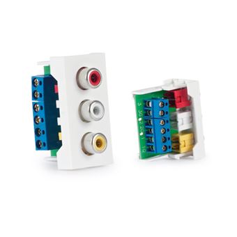 Painel de Conexão Fonestar com 3 Conectores RCA 22.5x45x33.3 Mm - 1