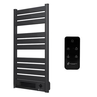 Secador de Toalhas Elétrico de Parede com Ventoinha Sannover Omiros | 2000 W | Preto - 1