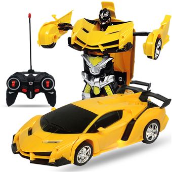 Carro Transformers Zhishang 1:18 para Crianças e Adultos | 2.4GHz | Controlo Remoto | A Bateria - Amarelo - 1