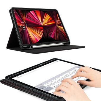Capa de Couro Genuíno + Tpu magunivers Textura de Lichia, Função Acordar/Dormir com Porta Caneta Preto para Ipad Pro 11'' (2021) - 1