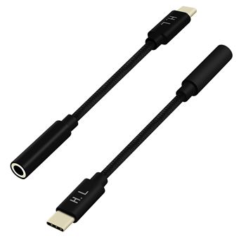 Adaptador Áudio Avizar HL-102 | USB-C para Jack 3.5mm | Som de Qualidade 12 cm - Preto - 1