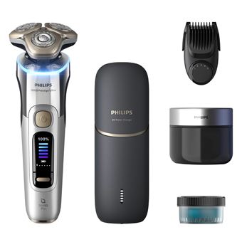 Máquina de Barbear Philips i9000 Prestige Ultra XP9404/46 Máquina barbear elétrica a molhado/seco SkinIQ Pro | Cromado - 1