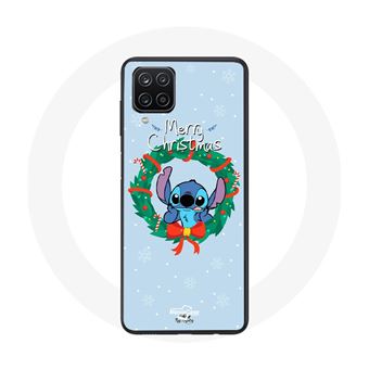 Capa Maniacase para Samsung Galaxy A12 Stitch Neve Feliz Natal Azul - 1