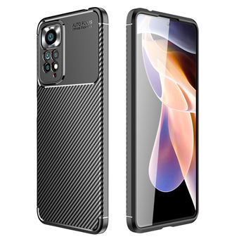 Capa e TPU recorte preciso, textura de fibra de carbono, anti-riscos, anti-fingerprint, preto Magunivers para Xiaomi Redmi Note 11 Pro 4G (MediaTek)/Redmi Note 11 Pro 5G (Qualcomm) - 1