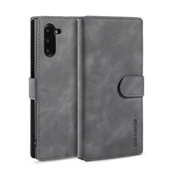 Capa Magunivers PU Estilo Retro com Apoio Cinza para Samsung Galaxy Note 10/Note 10 5G
