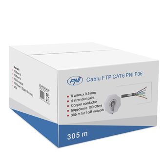 Cabo FTP CAT6 PNI F06 para  Internet e Sistemas de Vigilância - 1