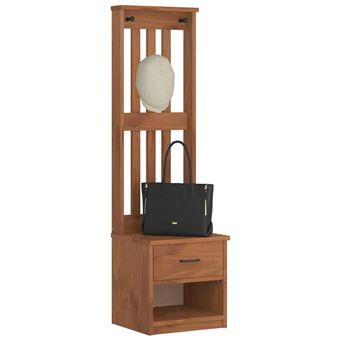 Árvore de Hall vidaXL SANDENS | 45x40x159,5 cm | Madeira Maciça de Pinho - 1