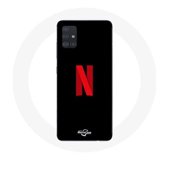 Capa Maniacase para Samsung Galaxy A71 Netflix Logotipo Vermelho Fundo Preto - 1