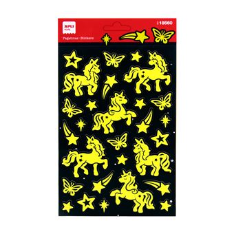 Autocolantes Apli 18560 Unicornios Luminosos Blister com 1Folha - 1