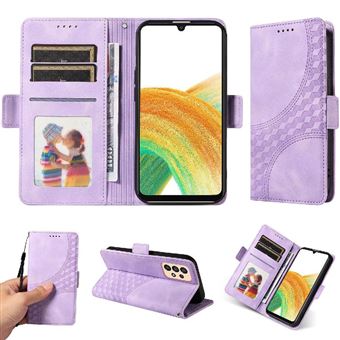 Capa FLOODKING para Samsung Galaxy A73 5G | Design Acolchoado | Couro PU Premium | Roxo - 1