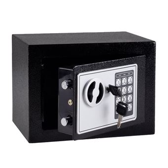 Cofre-Forte Bc-elec 5417-1207 | Fechadura de Segurança | Combinação Digital + Chaves | 23x17x17 cm - Cinzento - 1