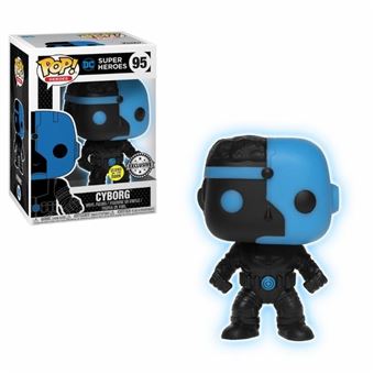 Funko Pop! DC Comics - Cyborg Glow In The Dark Justice League Silhouette Exclu Pop 10cm - 95