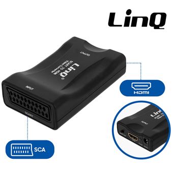 Adaptador de Vídeo LinQ | Euroconector | HDMI | 1080p | Preto - 1