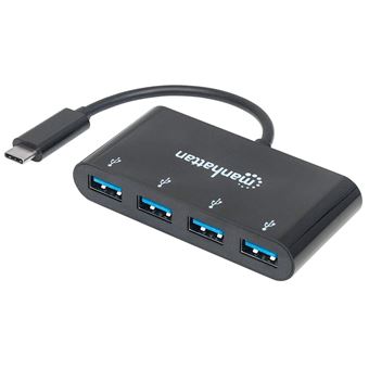 hub de interface Manhattan 162746 USB 3.0 (3.1 Gen 1) Type-C 5000Mbit/s Preto