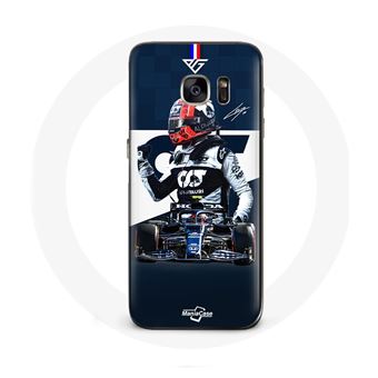 Capa Maniacase para Samsung Galaxy S7 Fórmula 1 Max Verstappen Piloto de Corrida F1 Azul - 1