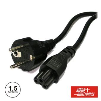 Cabo Alimentação Alpha-Elettronica Schuko Macho / Iec C5 Fêmea 1.5M - 1