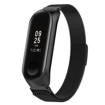 Bracelete Phonecare Milanese Loop com Fecho Magnético para Xiaomi Mi Band 7 - Preto - 1