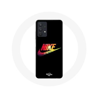Capa Maniacase para Samsung Galaxy A32 5G com o logo da Nike em cor sobre Fundo Preto - 1