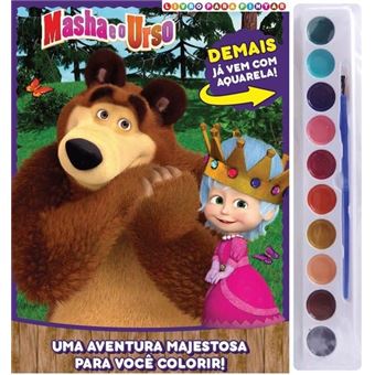 Masha E O Urso - Livro Para Pintar Com Aquarela - 1