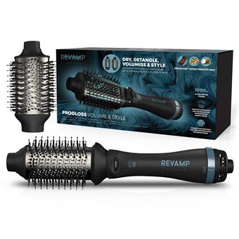 Modelador de Cabelo Revamp Progloss Volume & Style Hot Brush Style | 1000 W | Preto - 1