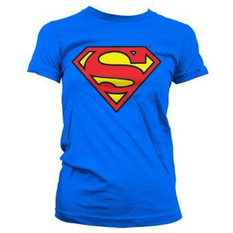 T-Shirt Hybris DC Comics Senhora Superman Shield Azul Tamanho S - 1