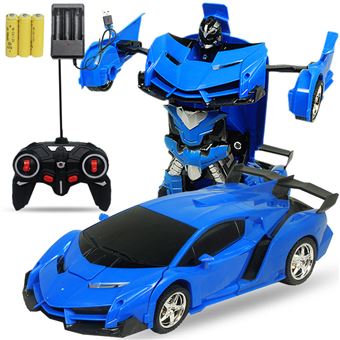 Carro Transformers Zhishang 1:18 para Crianças e Adultos | 2.4GHz | Telecomando | Recarregável - Azul - 1