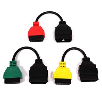 Cabo Adaptador Obd II BeMatik Conetor para Fiat e Alfa-Romeo Kit de 3 Cabos - 1