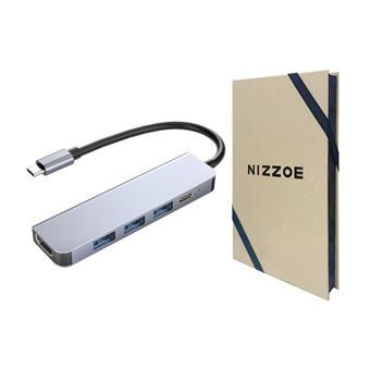 Adaptador Hub 5 em 1 Nizzoe Type C para USB3.0 USB2.0 HDMI PD - 1