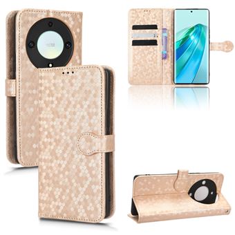 Capa FOXDOCK para Honor X9A 5G/Magic 5 Lite 5G | Fecho Magnético | TPU Macio | Compartimentos para Cartões | Dourado - 1