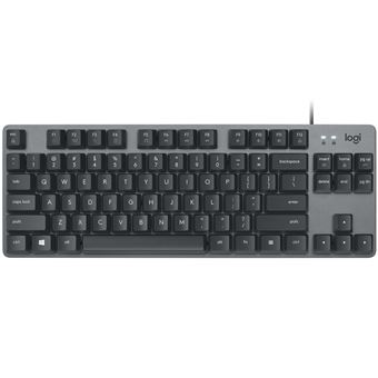 Teclado com Fios Logitech K835 TKL Mechanical Keyboard | Idioma: Alemão | Grafite, Cinzento - 1