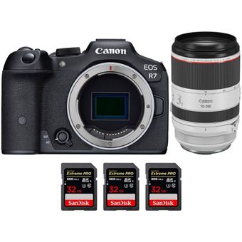 Canon EOS R7 + RF 70-200mm F2.8 L IS USM + 3 SanDisk 32GB Extreme PRO UHS-II SDXC 300 MB/s + PDF 15 Técnicas para Melhorar as suas Fotografias - 1
