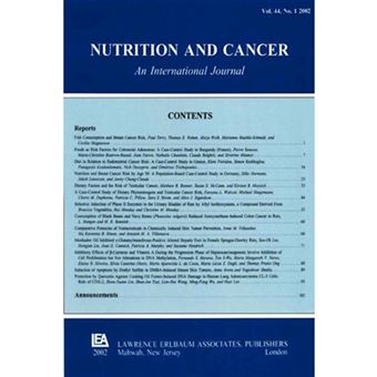 Selenium and Cancer - Larry C. Clark Memorial Issue: A Special Issue of Nutrition and Cancer - Paperback - 2002 - 1
