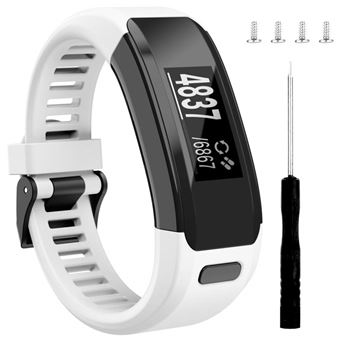 Pulseira silicone flexível e flexível branco para Garmin Vivosmart HR - 1