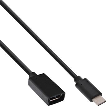 Cabo USB InLine 0.15m USB 3.1 A - USB 3.1 C 0.15m USB A USB C Preto