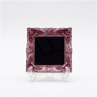 Espelho Mini Rosa Quadrado Presentear - 1