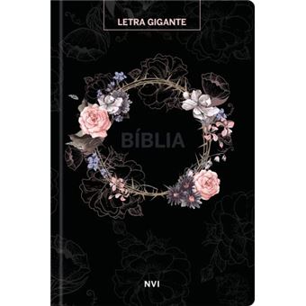 Bíblia Sagrada Nvi - Letra Gigante - Flores Preta - 1