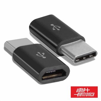Ficha Adaptadora Alpha-Elettronica Usb-C Macho / Micro Usb-B Fêmea - 1