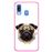 Capa Hapdey para Samsung Galaxy A40 2019 Design Retrato de Pug em Silicone Flexível e TPU Cor-de-Rosa_0