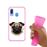 Capa Hapdey para Samsung Galaxy A40 2019 Design Retrato de Pug em Silicone Flexível e TPU Cor-de-Rosa_3