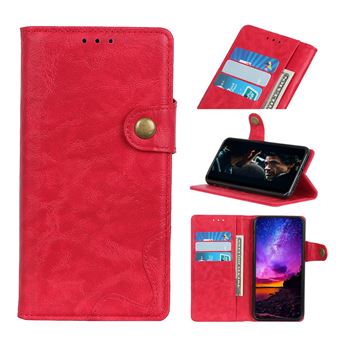 Capa Magunivers | PU + TPU pele de cavalo louco de forma s Vermelho para Xiaomi Mi Note 10/Mi CC9 Pro