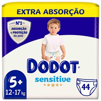 Fraldas Sensitive Dodot TAM: 5+ | 12/17kg | 44 Unidades - 1