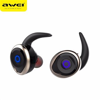 Auriculares Bluetooth Magunivers AWEI T1 Verdadeiro sem Fios com Microfone para iPhone 7 Samsung Nota 8 Dourado