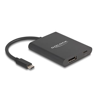 Base & Duplicador de Portas DeLOCK USB Type-C Adapter zu DisplayPort | Preto - 1
