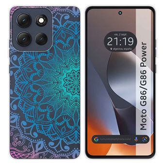Capa de Silicone Transparente TUMUNDOSMARTPHONE para Motorola Moto G86 / G86 Power 5G | Estampa de mandala - 1