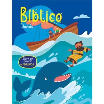 Bíblico Jonas - Livro De Colorir Adesivos - 1
