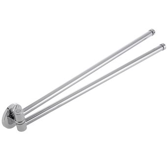 Toalheiro Giratório Cromado PrimeMatik Renne | Barra Dupla - 1