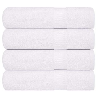 Toalhas de banho vidaXL | 4 Peças | 100x150 cm | 360 gsm 100% algodão branco - 1