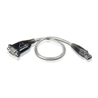 Cabo de Série ATEN Adaptador USB para RS-232 (35 cm) | Aço inoxidável, Transparente - 1