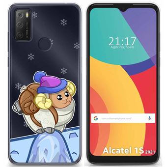 Capa Tumundosmartphone de gel transparente para Alcatel 1S 2021 / 3L 2021 Cartoon Goat Design - 1